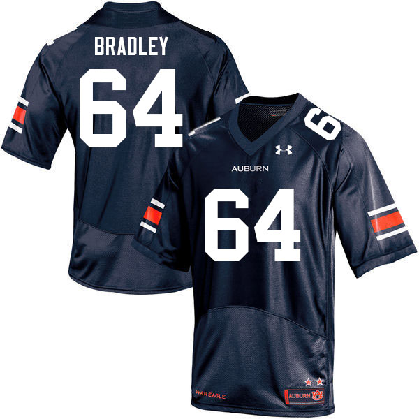 Auburn Tigers Men's Cort Bradley #64 Navy Under Armour Stitched College 2021 NCAA Authentic Football Jersey VKB7574SW